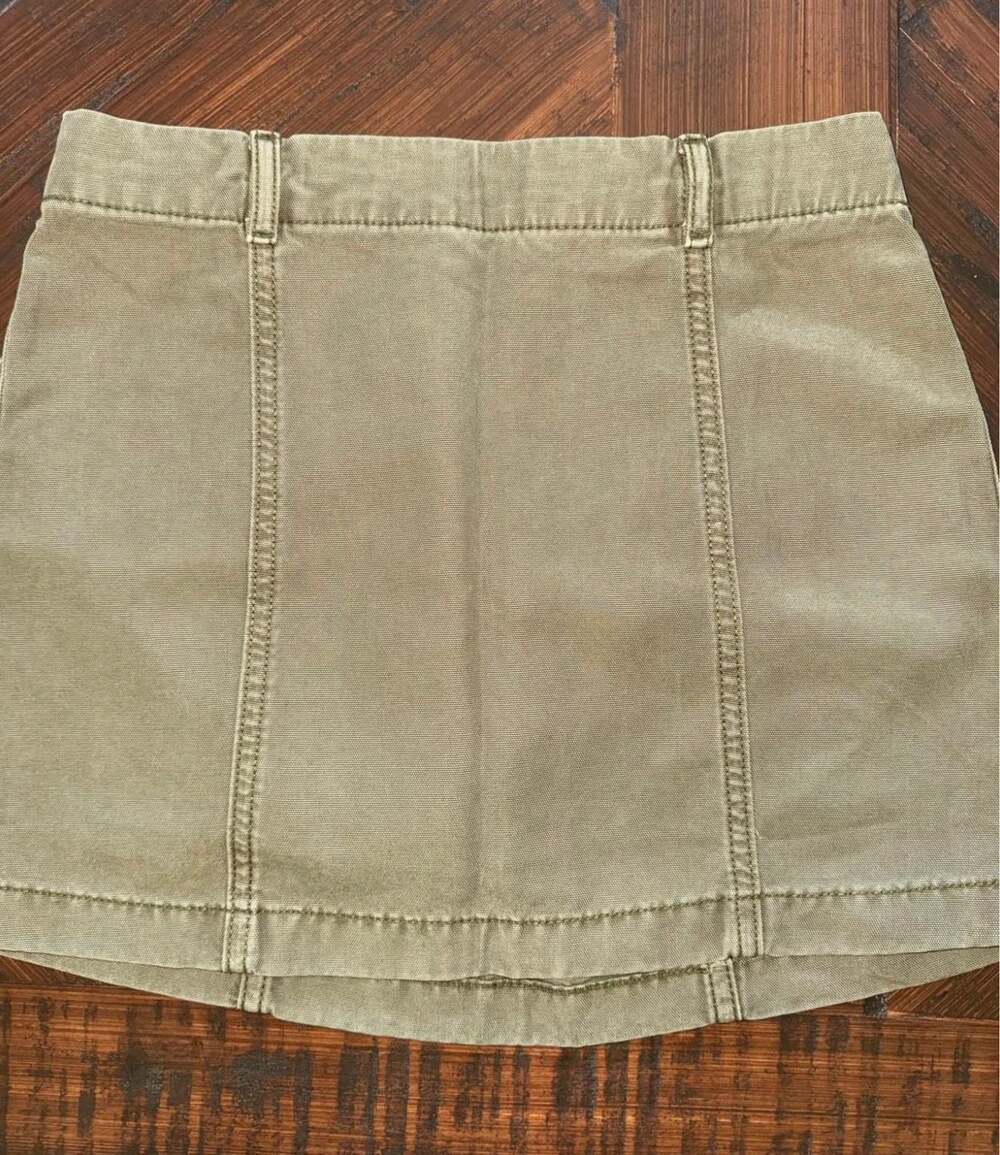 Aerie Utility Mini Skirt Olive Green Size XS NWT